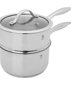 Henckels Aragon 2.5-qt Stainless Steel Saucepan with lid & steamer insert