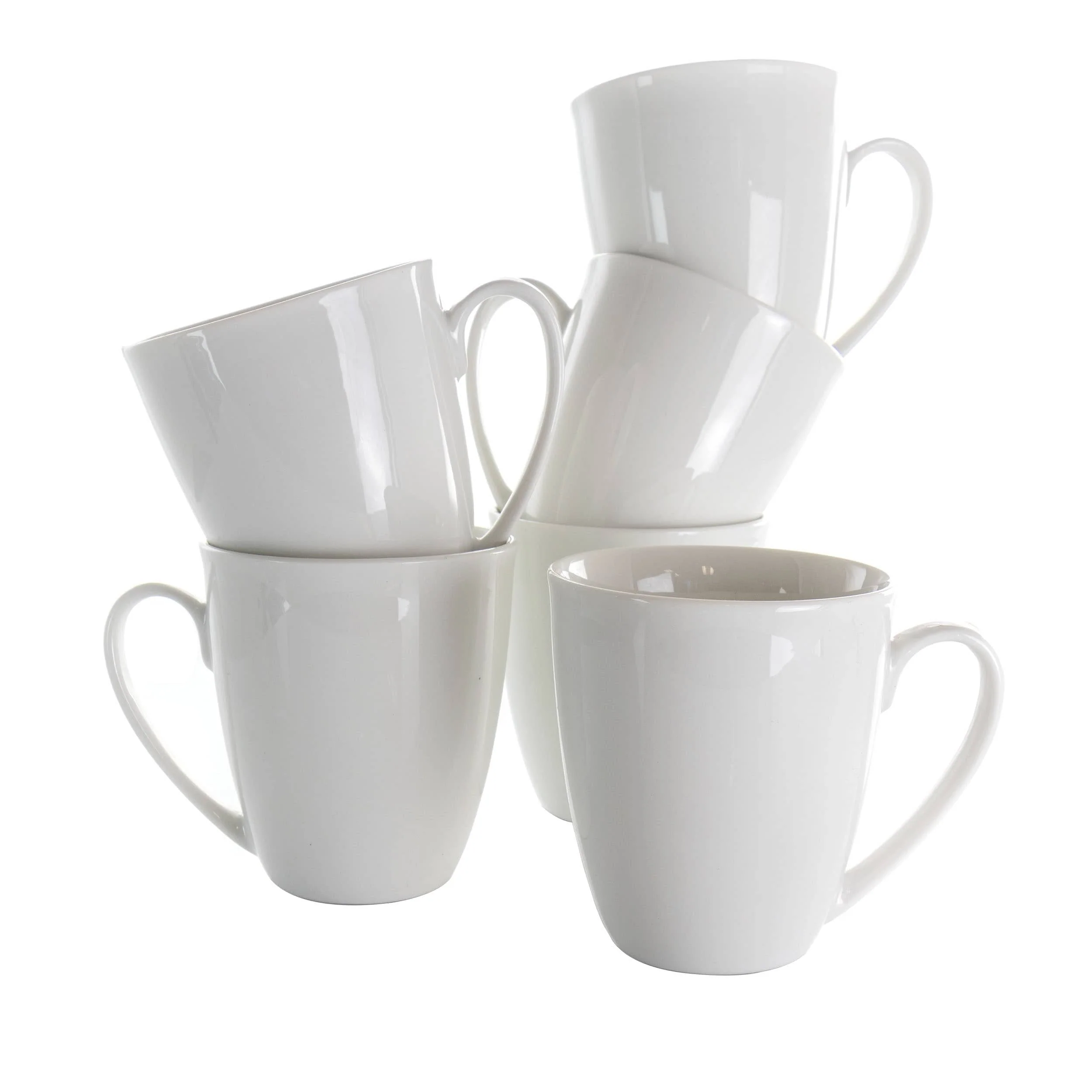 12 Ounce Mug 6 Piece Set in Porcelain
