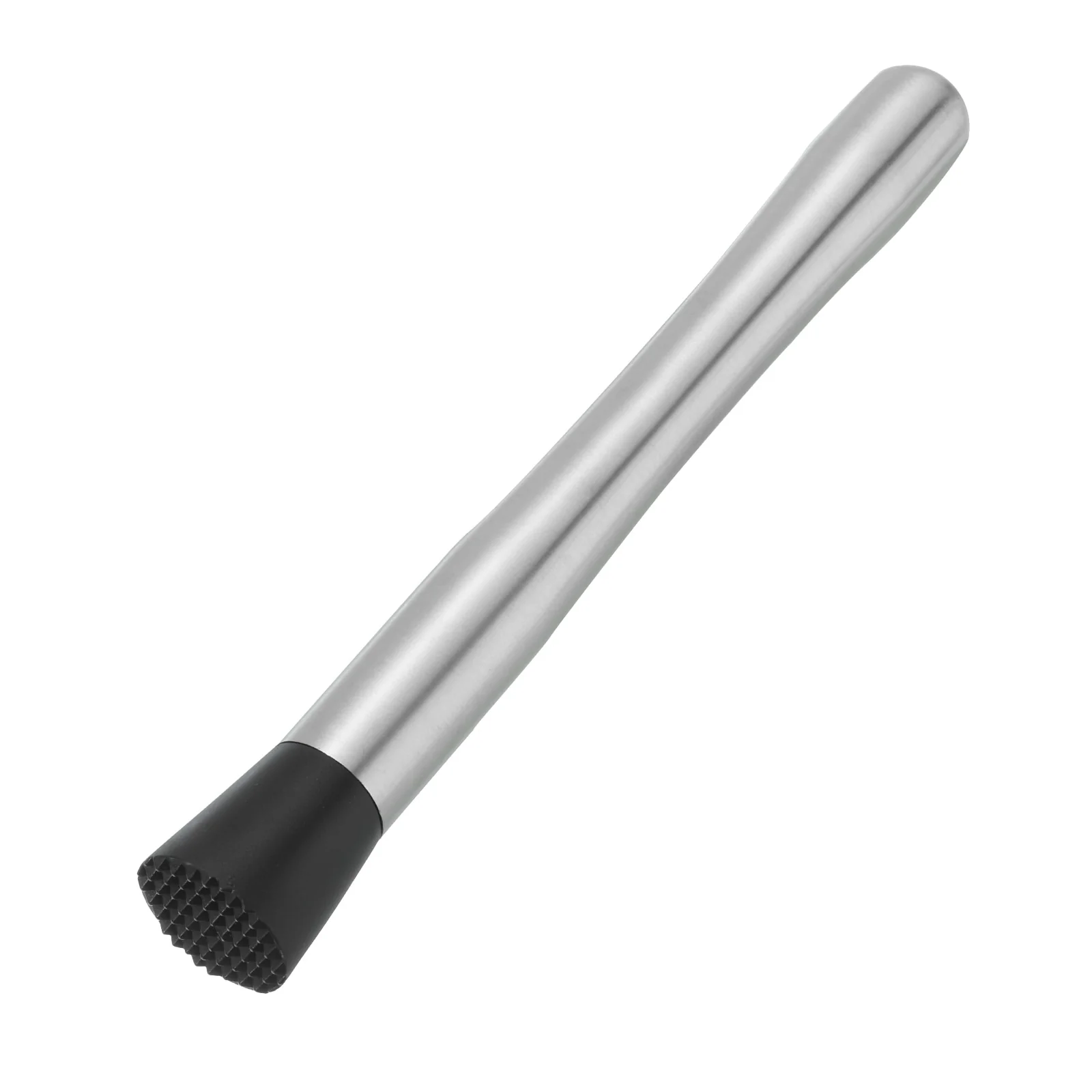 10inch Stainless Steel Cocktail Muddler Bar Muddler Bar Tool for Cocktail - Silver