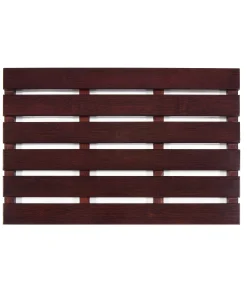 Jani Bamboo Bath and Sauna Mat with Cherry Finish - 16" x 24", Premium Quality, Eco-Friendly - 1'4" x 2'