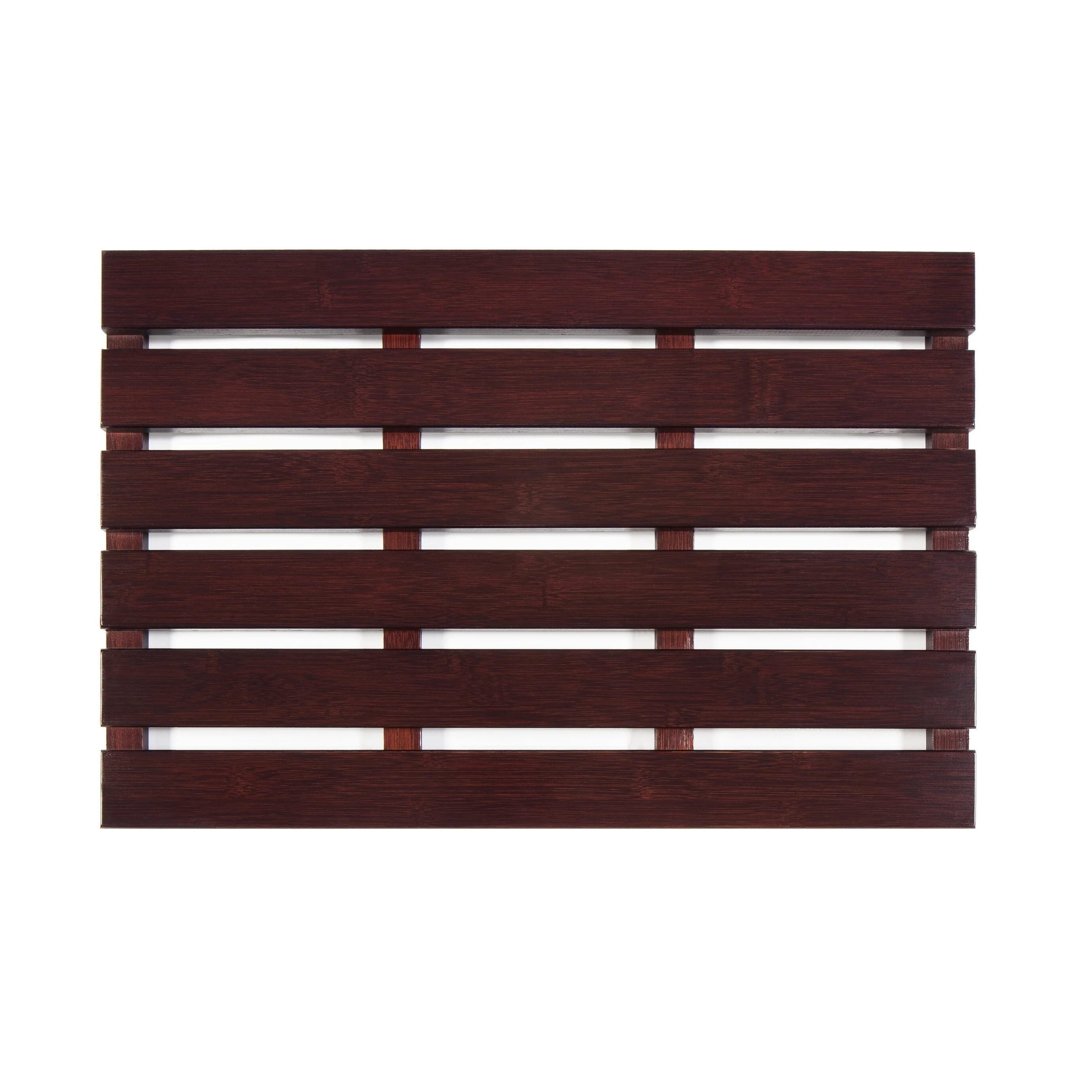 Jani Bamboo Bath and Sauna Mat with Cherry Finish - 16" x 24", Premium Quality, Eco-Friendly - 1'4" x 2'