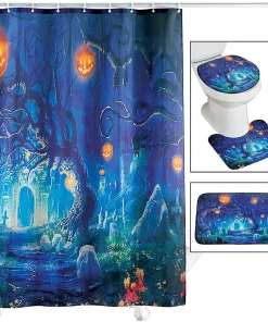 4-Piece Haunted Grave Halloween Bathroom Set