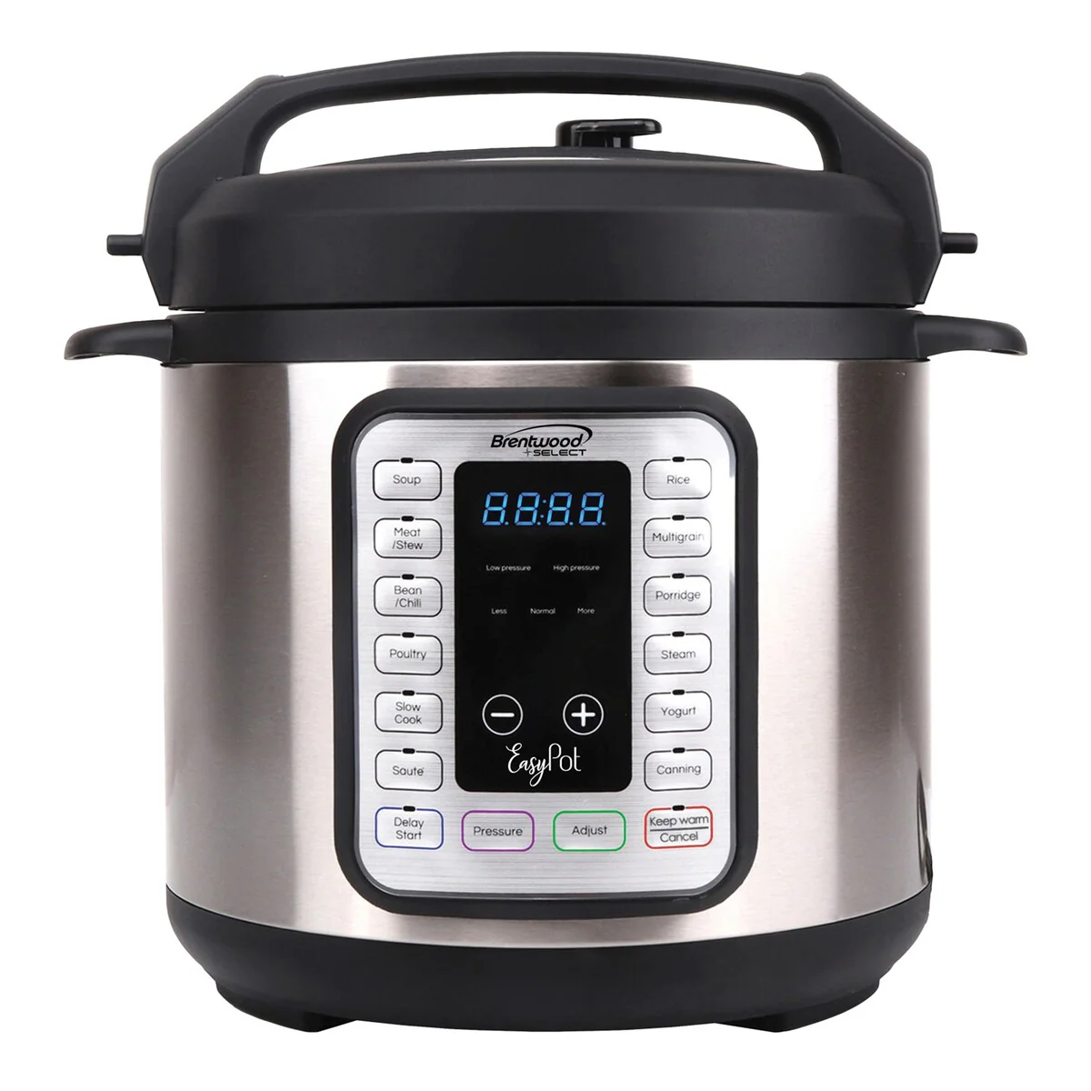 Brentwood Easy Pot 6Qt 8in1 Electric Pressure Cooker Stainless Steel