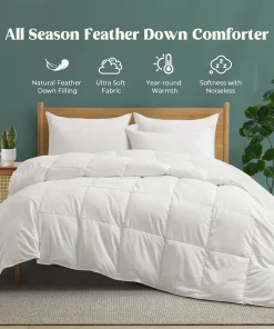 Lightweight & Medium Weight White Goose Down Duvet Comforter