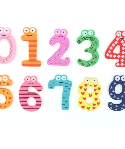 10Pcs Cartoon Animal 0-9 Arabic Numbers Whiteboard Magnetic Sticker - Multicolor - 1.2" x 0.35"(D*H)