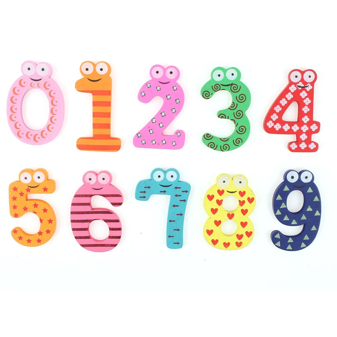 10Pcs Cartoon Animal 0-9 Arabic Numbers Whiteboard Magnetic Sticker - Multicolor - 1.2" x 0.35"(D*H)