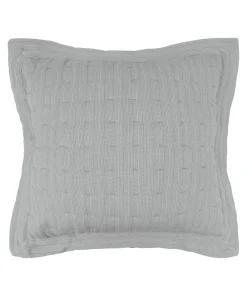 26" x 26" Danette Shale Decorative Bedding Premium Cotton Square Euro Sham