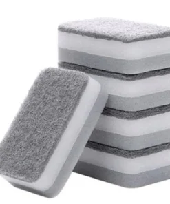 5pc Double-sided Cleaning Sponges Household Scouring Pad Kit
