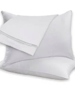 Beauty Sleep Feather Cotton Pillow Set - White