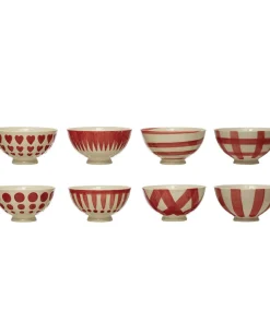 Hand-Painted Stoneware Latte Bowl