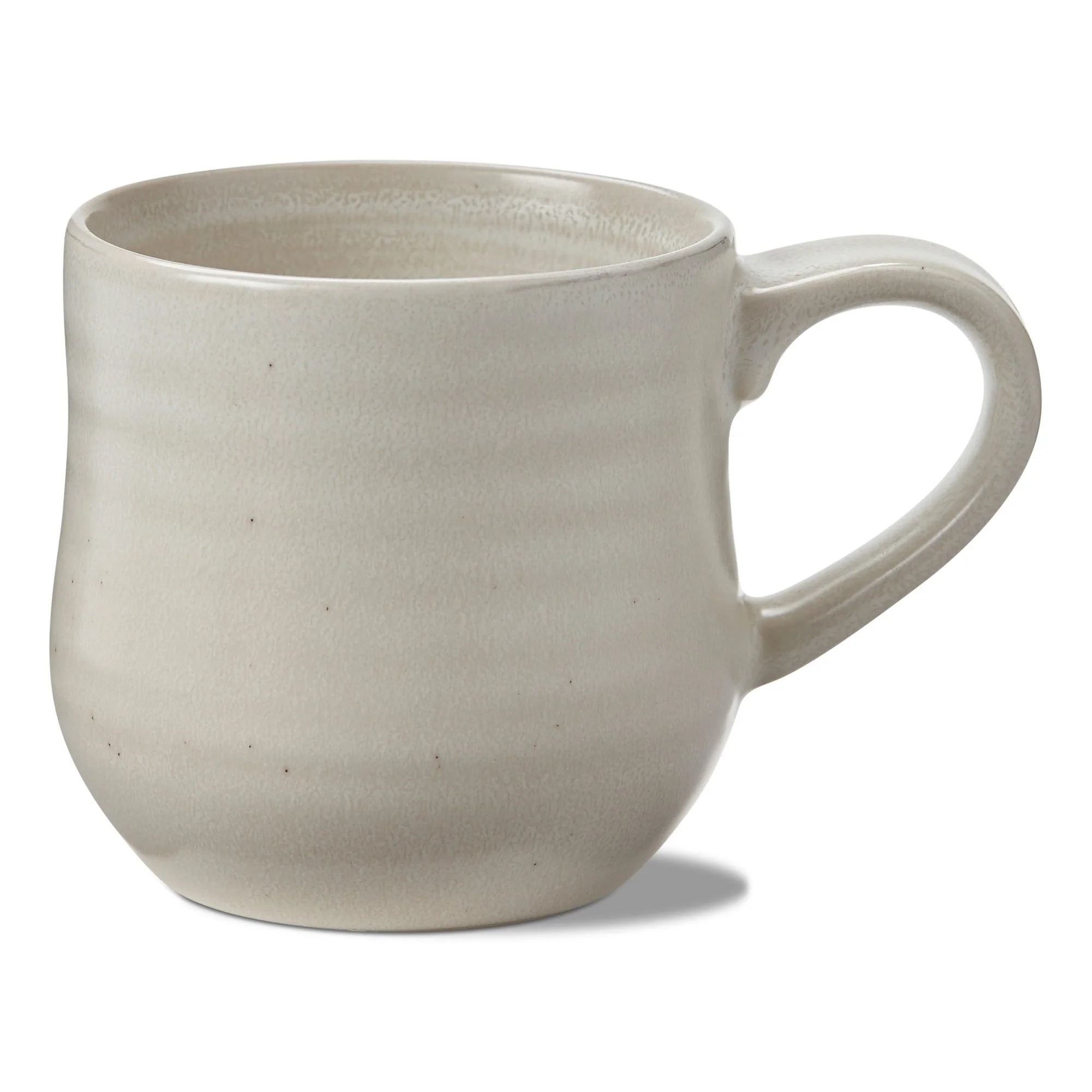 Loft Speckled Reactive Glaze Stoneware Coffee Hot Coco Mug 16 oz. Matte White Dishwasher Safe