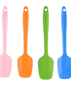 4pcs Silicone Heat Resistant Scraper Flipping Turner NonStick Utensils - 8.5" x 1.9", 4pcs