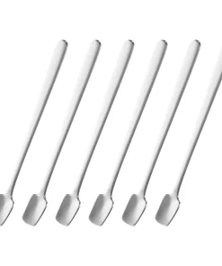 6pcs Espresso Spoons Stainless Steel Square Coffee Spoon