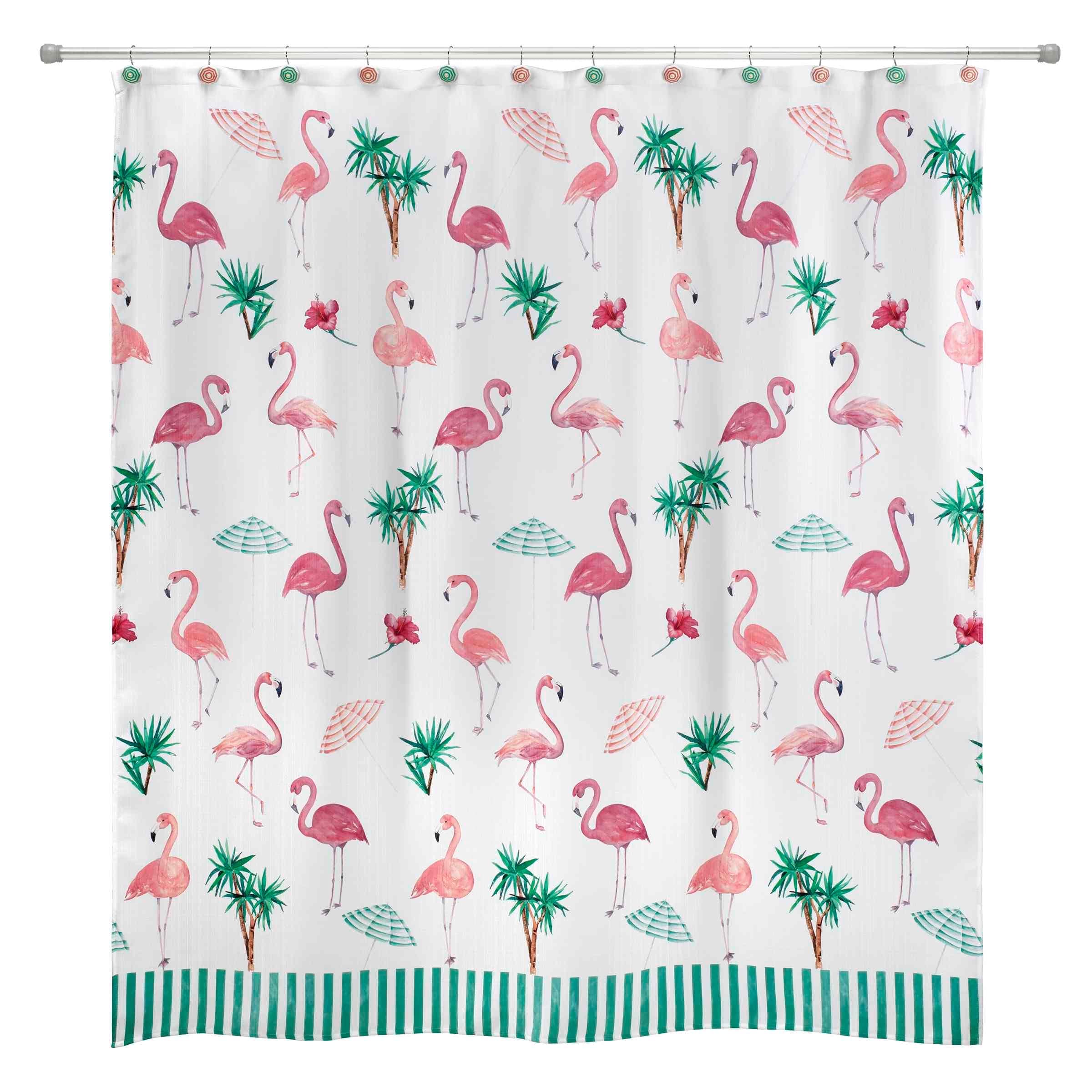 Avanti Linens Flamingo Paradise Shower Curtain