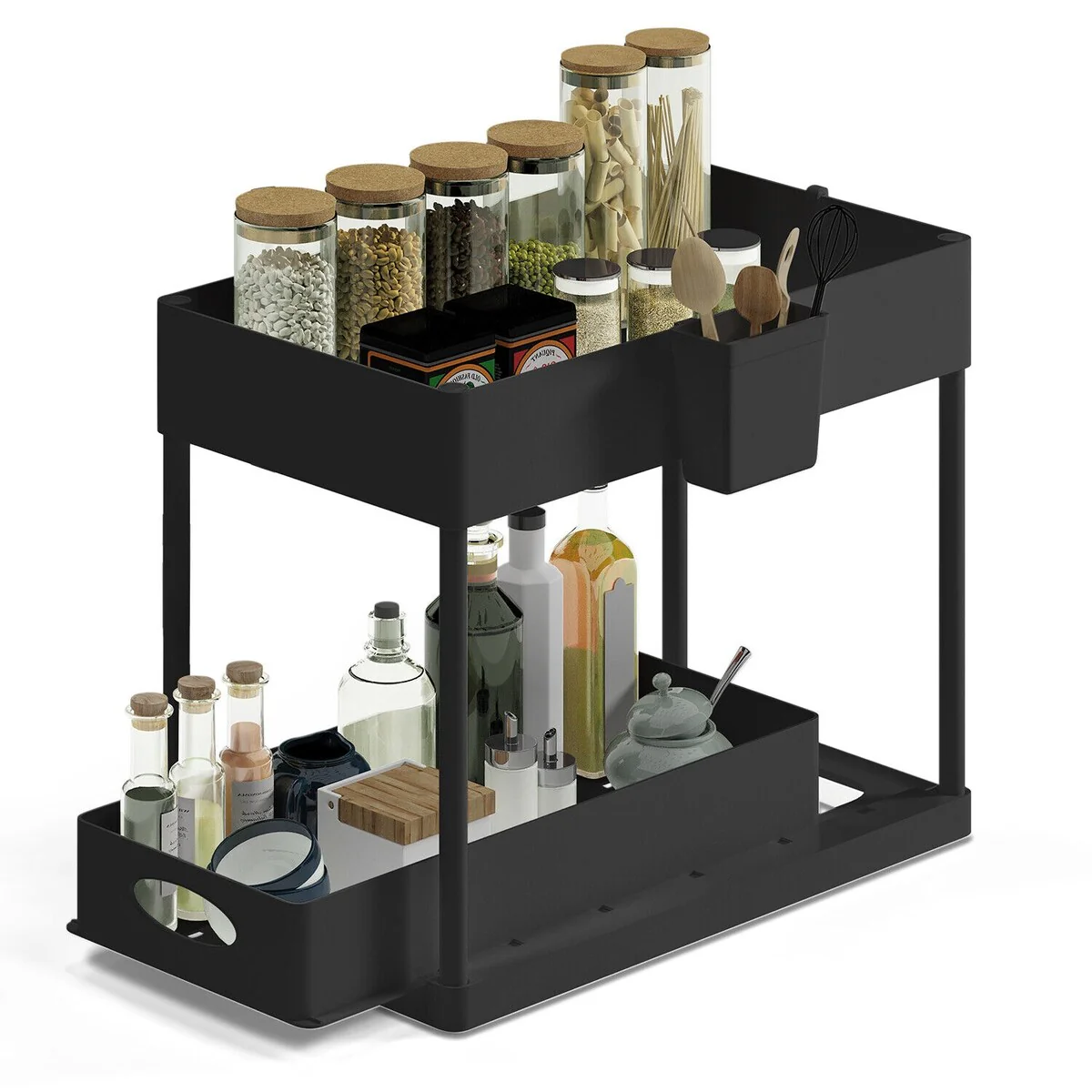 1-Piece Under Sink Organizer with 2 Tier Sliding Drawers