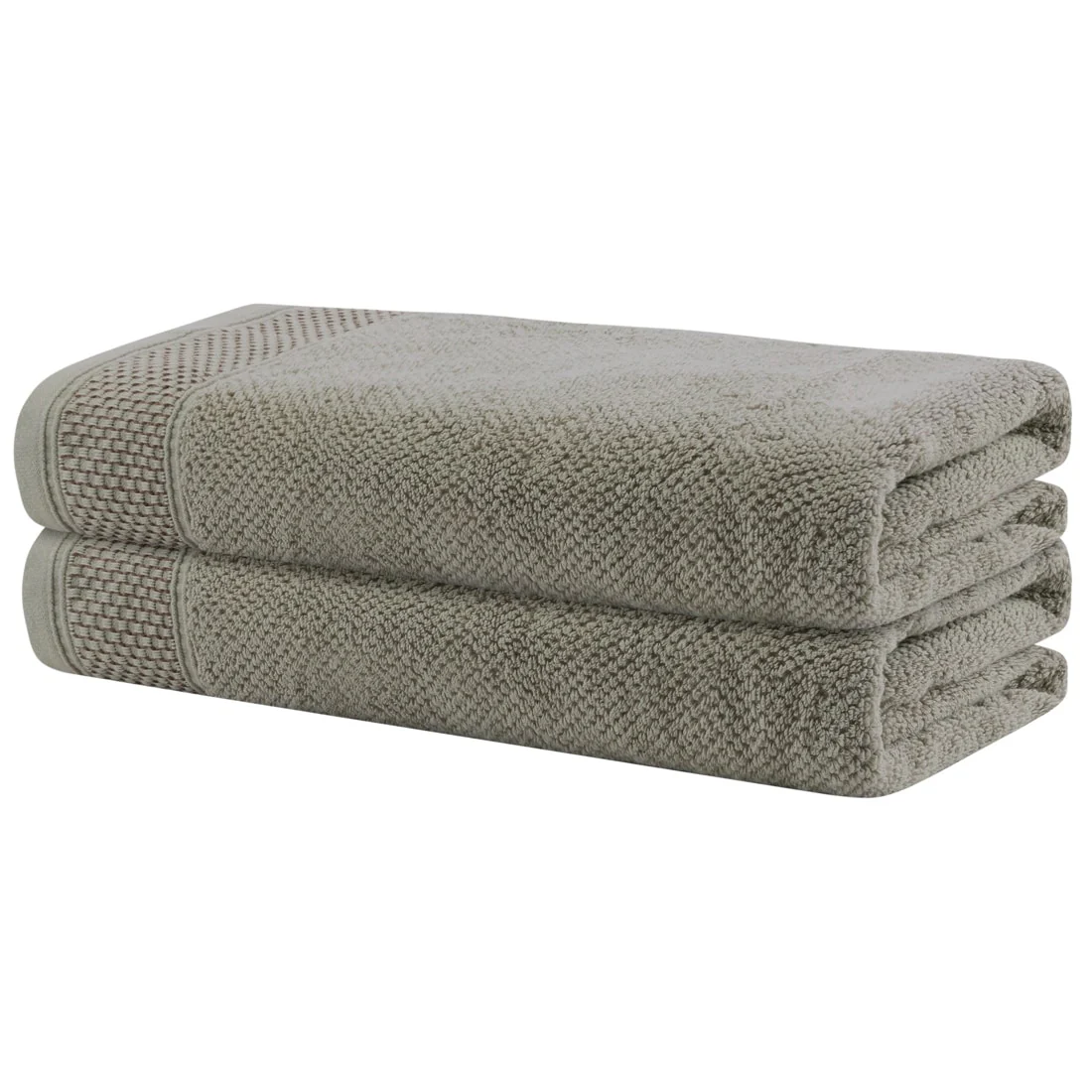 2 Pack Oversized Bath Towel Set, Embroidery Decorative Cotton, Highly Absorbent Towels for Bathroom 28" x 56"