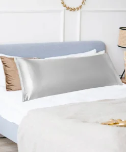 1 PC Satin Body Pillowcases Soft with Zipper Closure