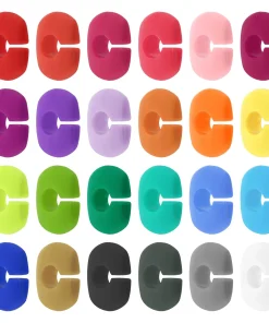 26 Pack Wine Glass Charm Silicone Drink Markers Reusable Glass Identifiers - Multicolored - 23 x 13 x 10mm