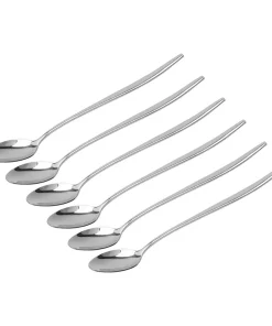 6pcs 8.1" Length Ice Cream Spoon Stainless Steel Handle for Kitchen - 8.1" x 1.2"(L*W)
