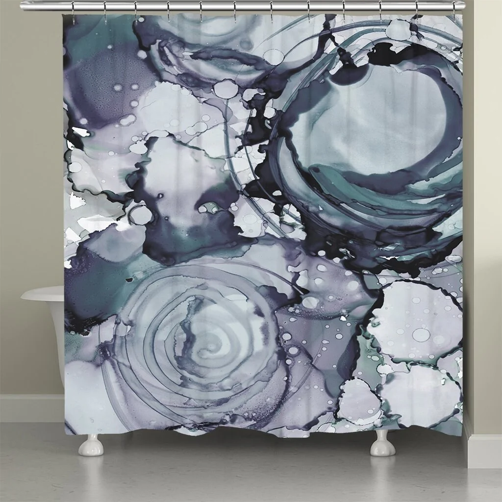Inky Greys Shower Curtain