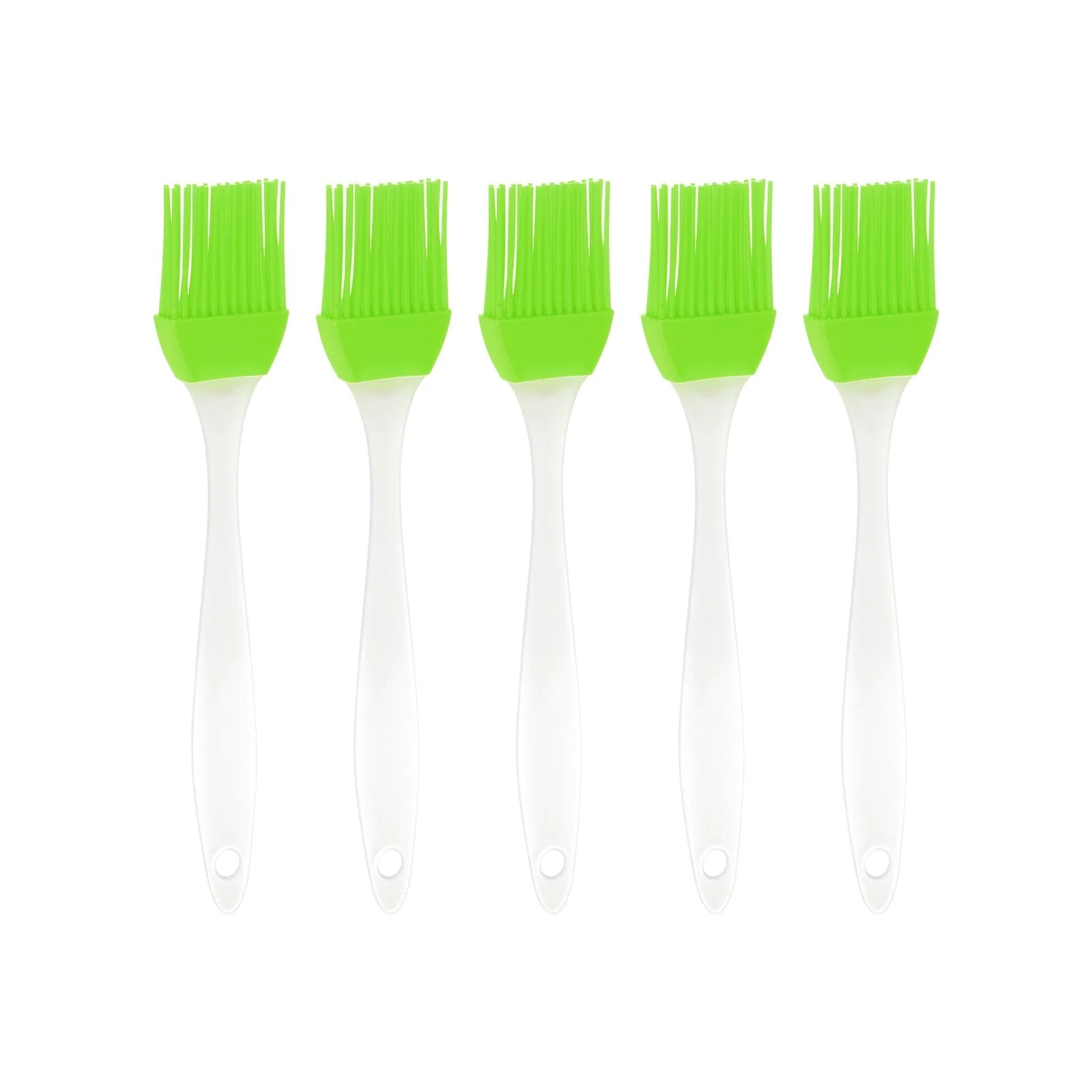 10pcs Silicone Pastry Brush, 1.18"x6.3" Detachable Basting Oil Tool, Green