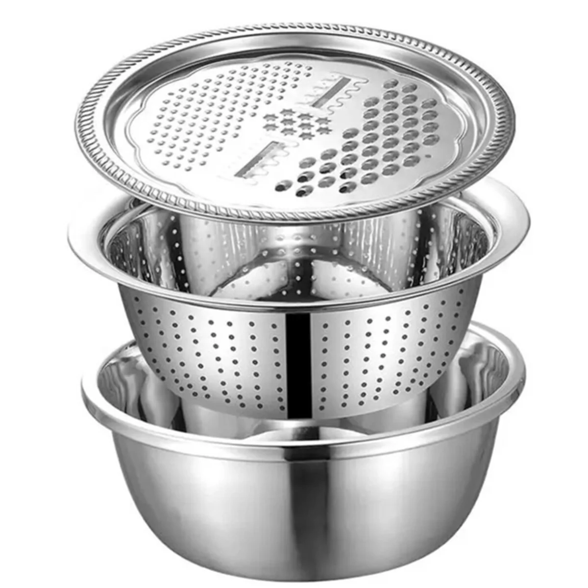3-in-1 Drain Basket Multipurpose Vegetable Slicer Graters