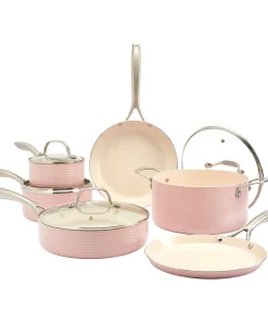 Denmark 10PC Hamilton Aluminum Cookware Set - Blush