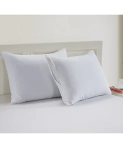 100% Cotton Pillow Protectors with Silvadur Antimicrobial protection, Set of 2