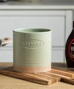 Kitchen Utensil Holder with Two-tone Finish