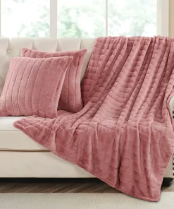 FakeFur Throw & 2 Pillow Shell Combo Set