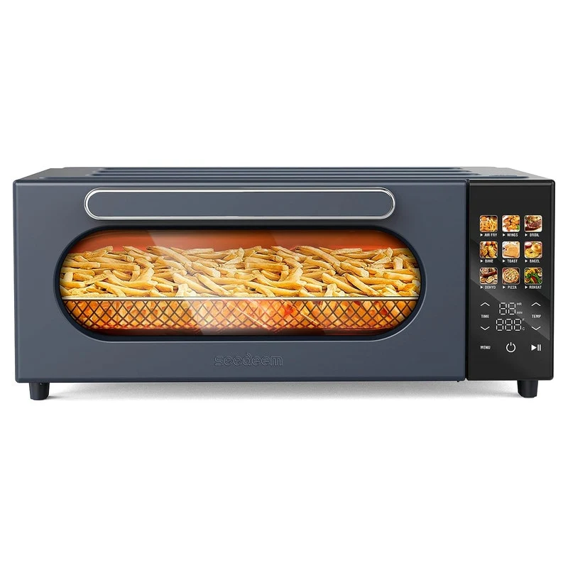 10-in-1 Air Convection Toaster Oven with Color LCD Display and Touch Screen, Toaster, Air Fryer, Dehydrate