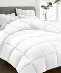 All Season Ultra Soft Fiber Machine Washable Quilted Comforter/Duvet Insert with Corner Tabs Comforter