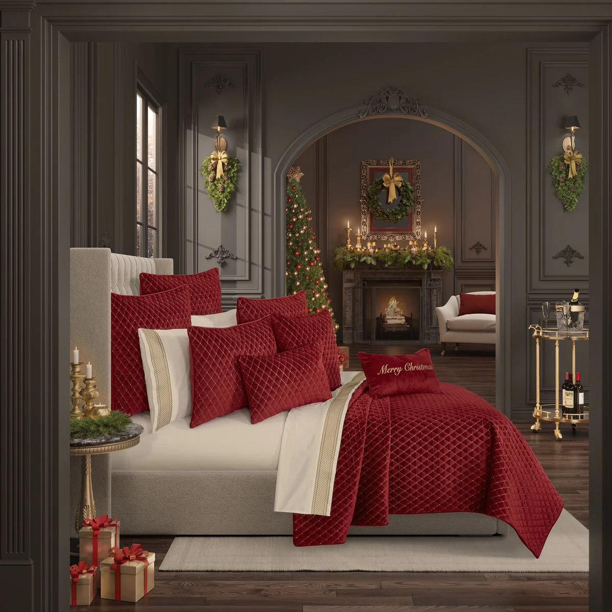 J. Queen New York Grandeur Christmas Quilt Set