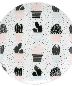 10 Strawberry Street The Goodies Cacti Porcelain App Plate (Pack of 4)