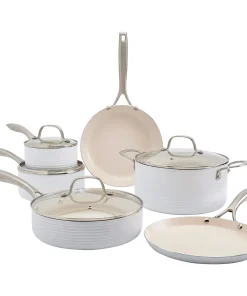 Denmark Hamilton 10-piece White Aluminum Cookware Set