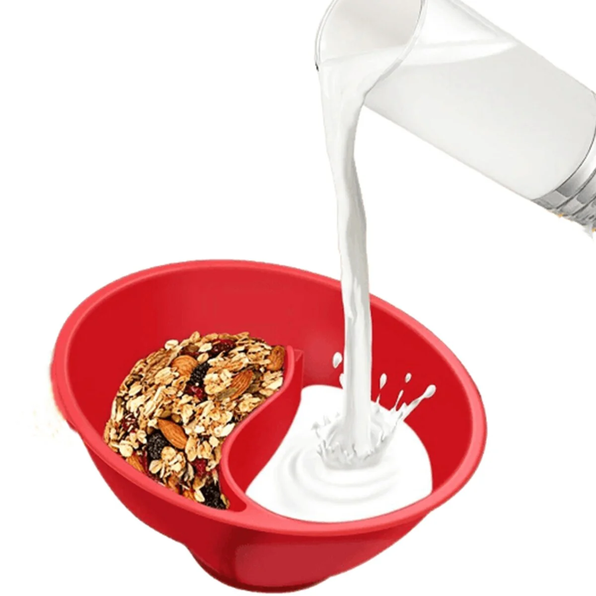 Cereal Bowl Separated Anti Soggy Crunch Snack and Dip Bowls