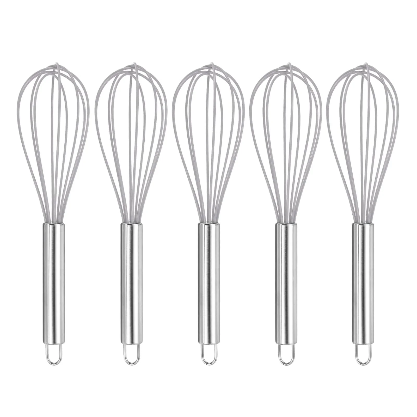 5Pcs Silicone Whisk Kitchen Whisk Wire Whisks Beater