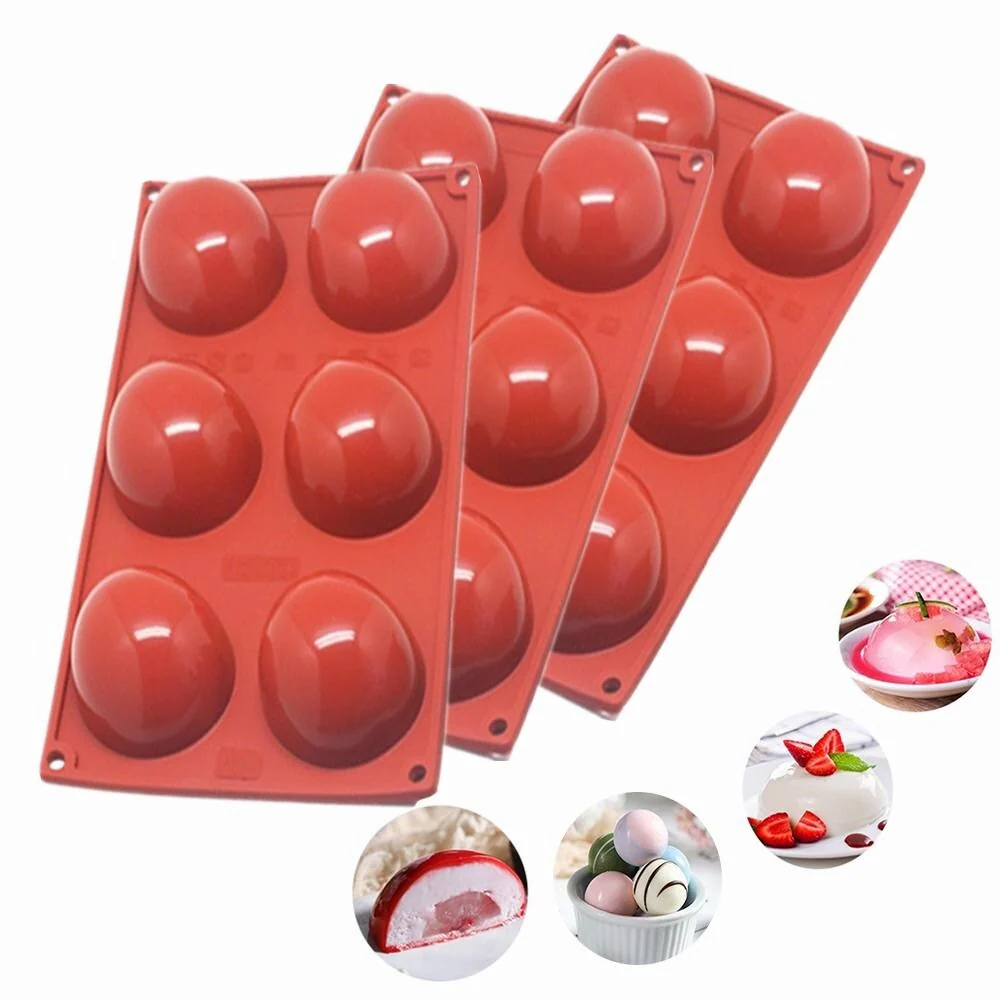 3-Pack Semi-Sphere Silicone Chocolate Bomb Molds