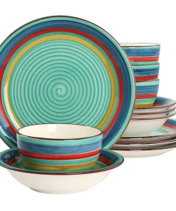 12 Piece Stoneware Dinnerware Set
