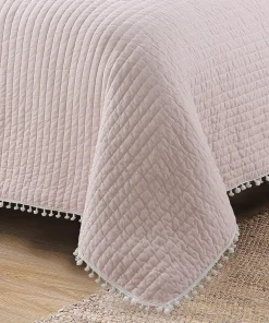 Estate Collection Costa Brava Pom-pom Cotton Quilt Set