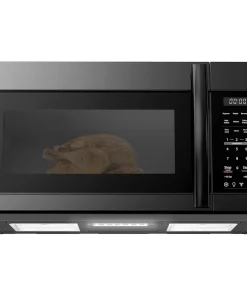 1.7 Cu Ft Over-the-Range Microwave with Vent & Auto Cooking in Black 1000W for Kitchen