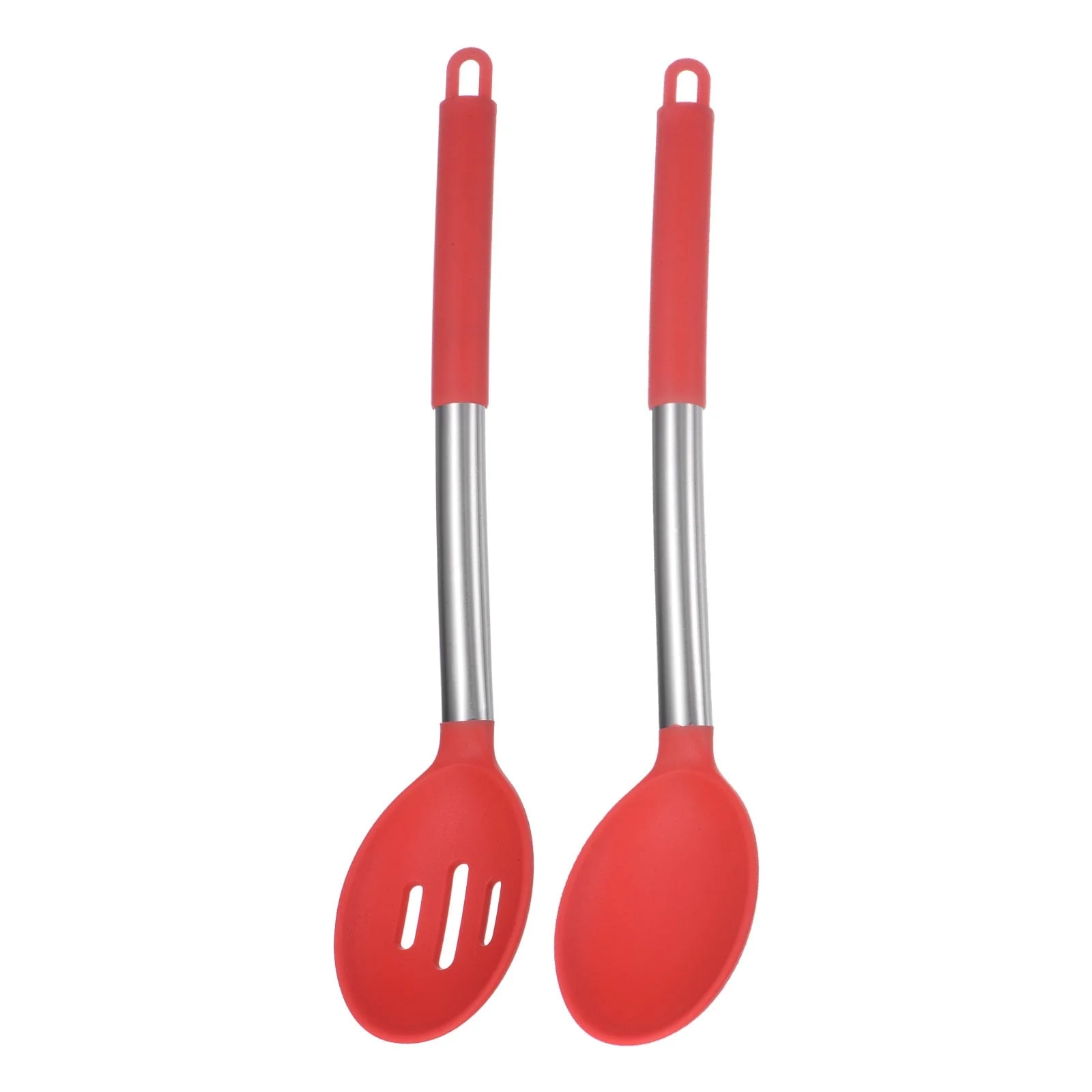2pcs Silicone Cooking Spoons, Heat Resistant Cooking Utensils Set