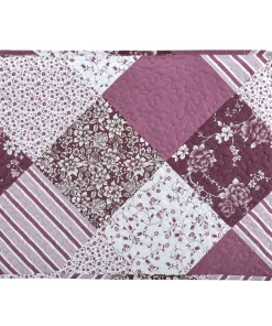 Charming Georgia Floral Print Patchwork Pillow Sham