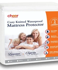 Cheer Collection Knitted Fabric Waterproof Mattress Protector