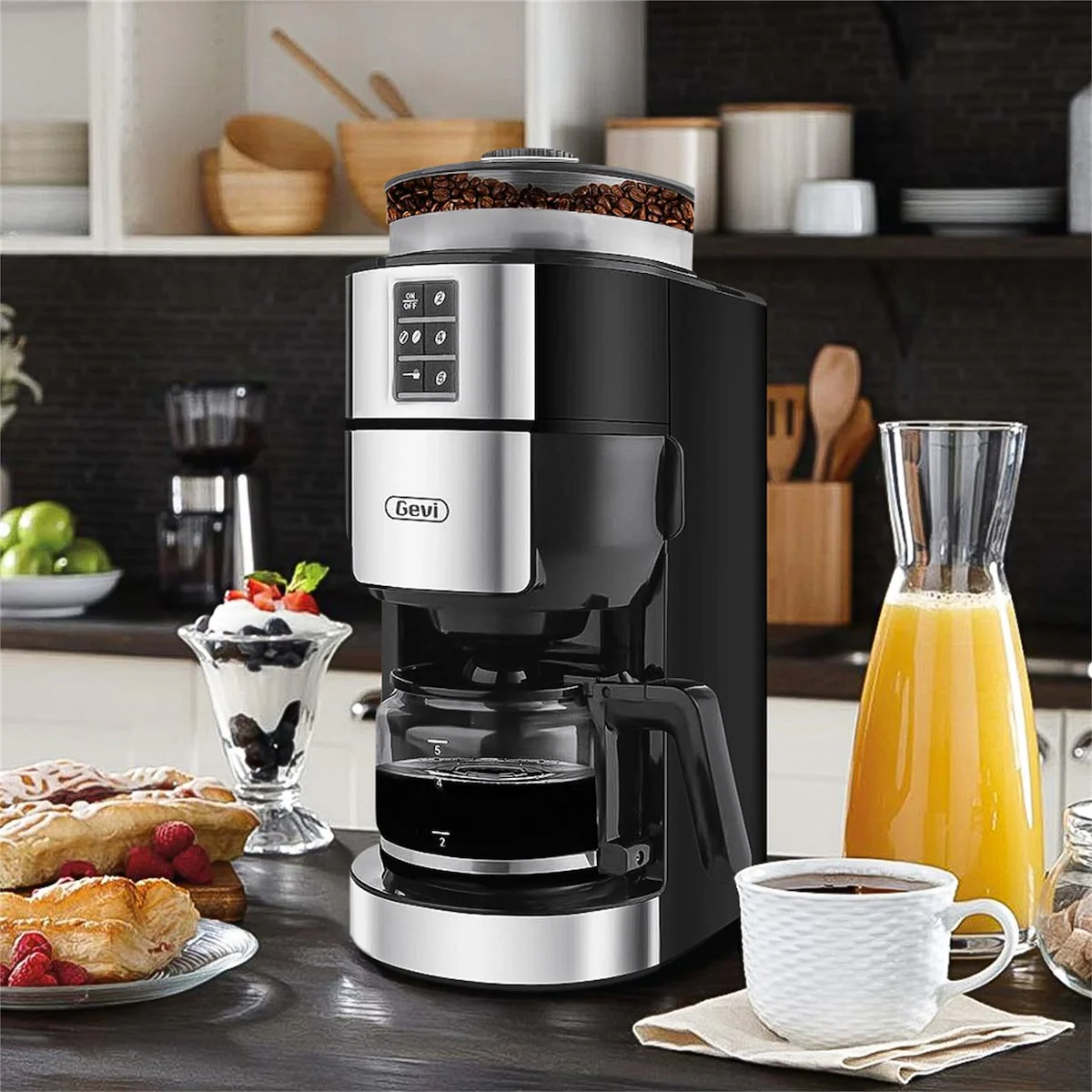 5-Cup Coffee Maker, Plastic Coffee Brewer Machine with Filter - 8' x 11'