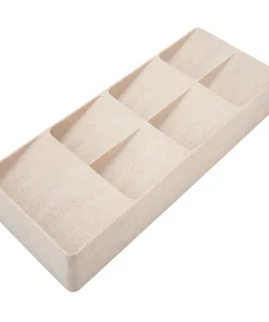 Kitchen Details 7 Compartment Cutlery Organizer in Natural - Brown - 15.7"x 6.2"x 1.75"