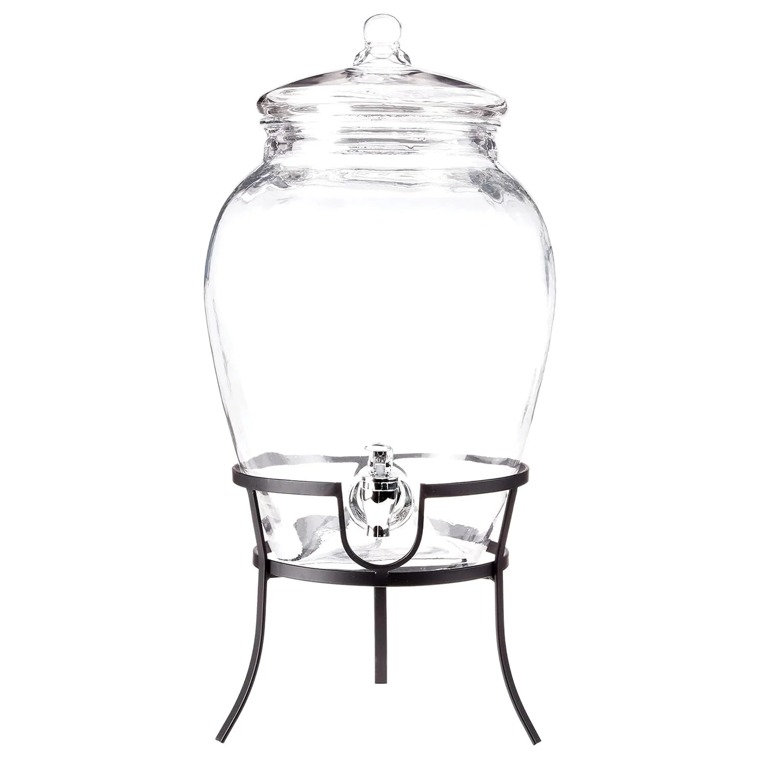 Beverage Dispenser With Metal Rack - 18.5" x 11.5" x 11.5"