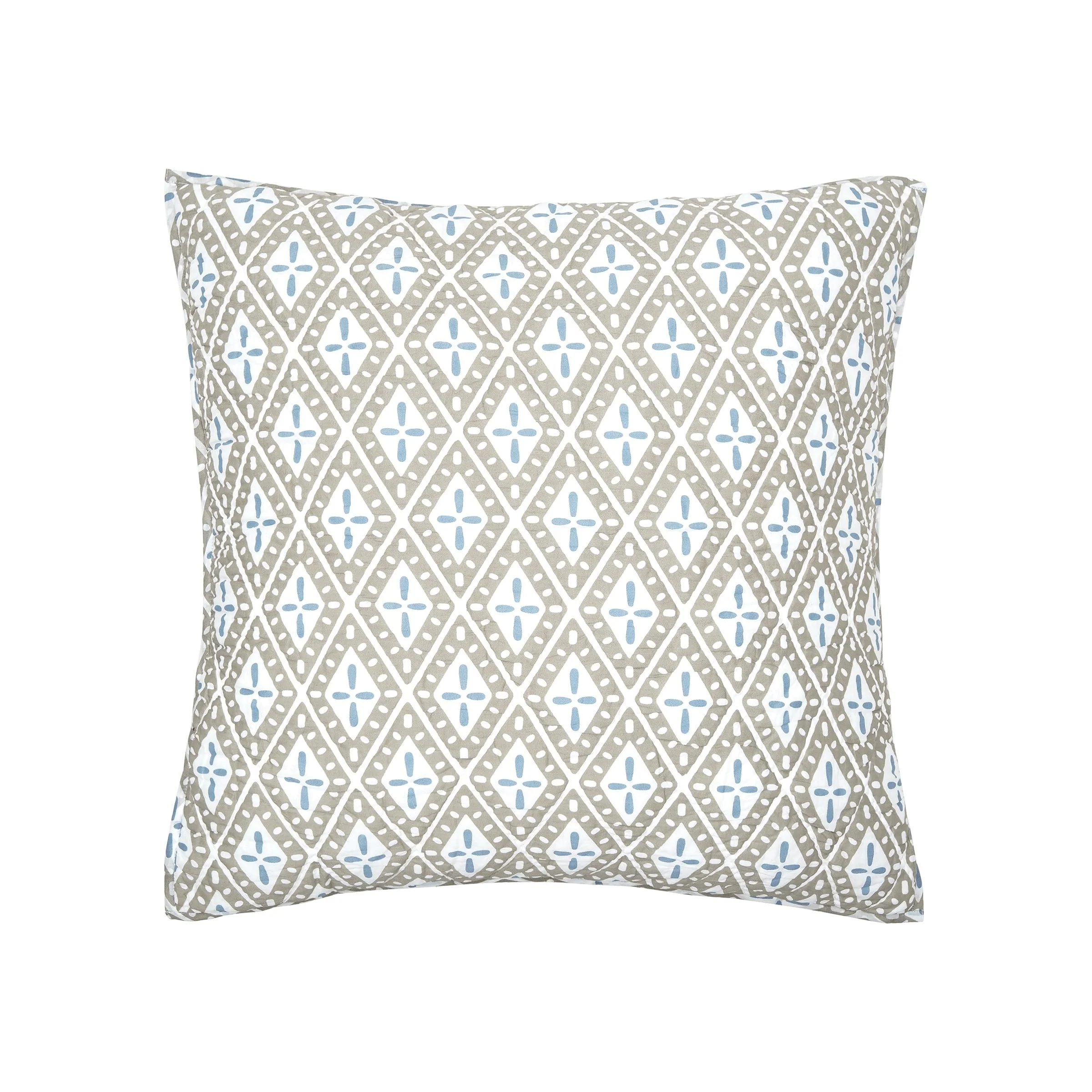 26" x 26" Liam Sky Handcrafted Cotton Euro Sham - Machine Washable