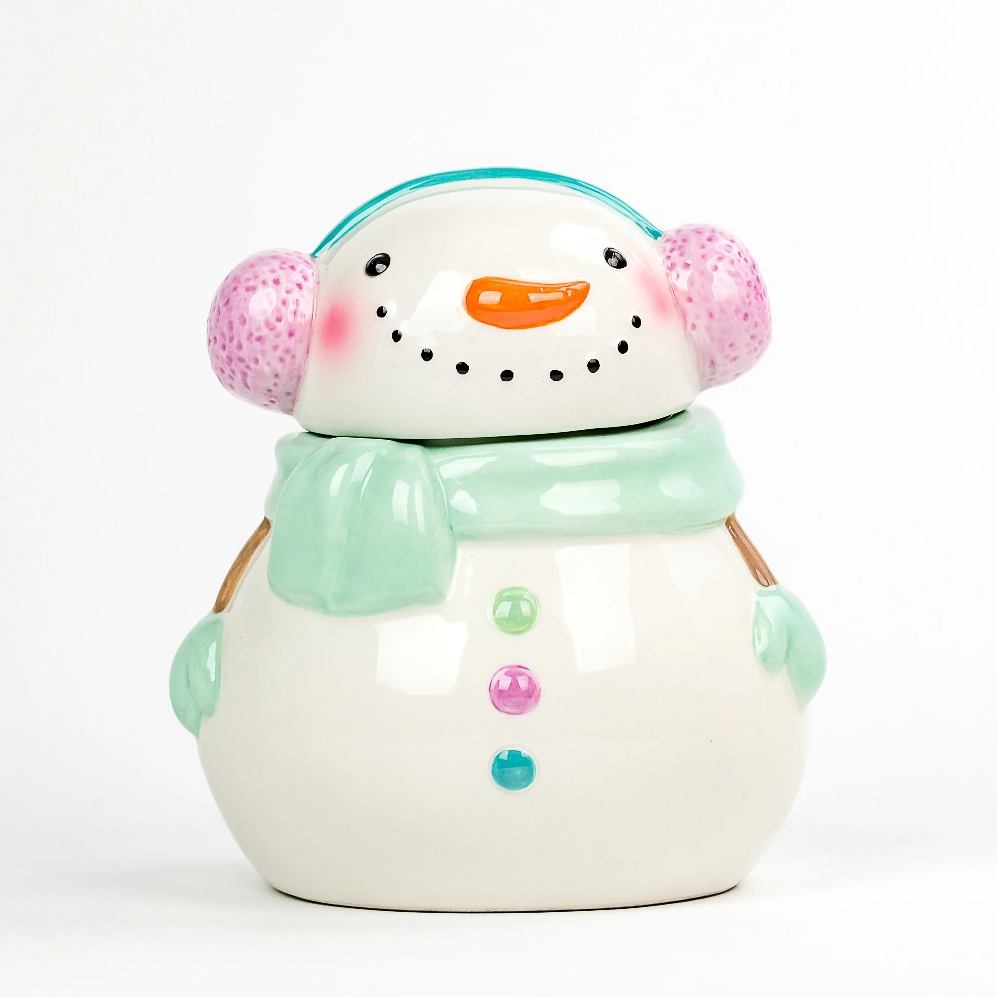10 Strawberry Street Snowman Canister