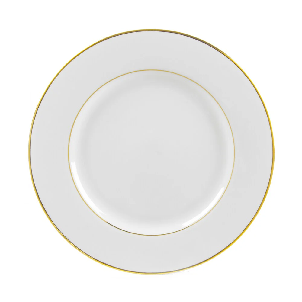 10 Strawberry Street Gold Double Line Dinner Plate (Set of 6)